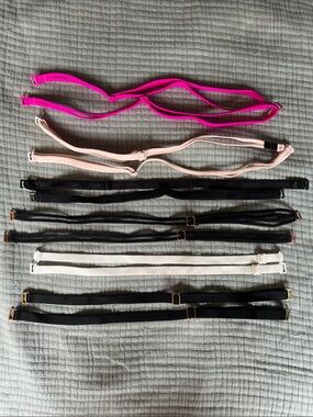 Adjustable Women’s Bra Straps - Black, Pink, Nude, White